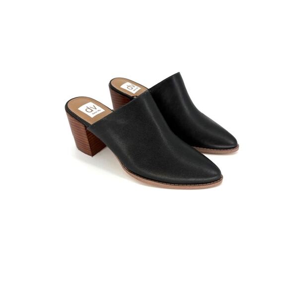 Dolce Vita Shoes - Dolce Vita Women’s Comfort Nero Stacked Block Heel Mule Shoes in Black – 9